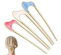 ifundom 3 Stück pack Französische Haarnadeln in U form aus Legierung Dekorative und Formbeständige Haargabeln für Frauen Elegantes Haarzubehör für Alltag und Besondere Anlässe