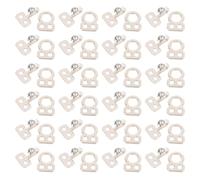 ifundom 50 Mantelverschluss Metall Knebelknöpfe aus Zinklegierung Silberfarbig Ersatzknöpfe für Damenmäntel und Cardigans Selbstgemacht Bastelzubehör für Kleidung und Jacken