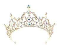 ifundom Elegantes Goldenes Hochzeitsstirnband aus Legierung mit Kristall Braut Haaraccessoire für Brautfrisur Kopfschmuck für Hochzeit und Party
