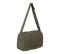 ifundom Große Canvas Umhängetasche Damen Herren Robuste Uni Schultertasche Olivgrün Verstellbar Geräumig für Alltag Arbeit Reise