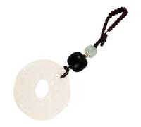 ifundom Jade Schlüsselanhänger mit Pi Yao aus Naturstein Glücksbringer Anhänger für Damen Handgefertigt Glatte Textur als Taschen und Autoschlüsselanhänger Geeignet