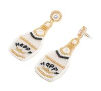 ifundom Leichte Statement Ohrringe mit Reisperlen und Glänzenden Pailletten Handgefertigte Sommer Hängeohrringe für Damen und Teenager Strandschmuck für Urlaub und Festival