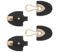 ifundom Metall Knebelverschluss für Damenkleidung Lederimitat Schwarz mit Nieten 1 Paar Dekorative Taschen Druckknöpfe für Windmäntel Pullover und Selbstgemacht Nähzubehör