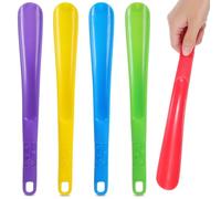 ifundom Schuhlöffel Zufällige Farbe 5 Stück Bunte aus Pp mit Ergonomischem Design zur Schmerzlinderung im Knie und Einfachem Anziehen Leichter Schuhheber für Zuhause und