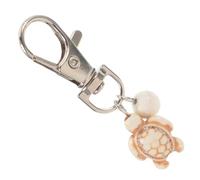 ifundom Türkisfarbener Schildkröten Schlüsselanhänger aus Naturstein Kleiner Reise und Autoanhänger mit Meeresmotiv Handgefertigter Ebene Anhänger für Frauen