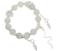 ifundom Unisex Perlenarmband mit Schlangenanhänger, bonbonfarbene Schmuckperlen, dekoratives Damen-Armband für Alltag und Geschenk