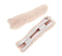 ifundom Weiche Plüsch Schulterpolster 2 Stück mit Reißverschluss Breite Tragegurtbezüge für Handtaschen und Reisetaschen Komfortable Griffüberzüge für Damen Schultertaschen