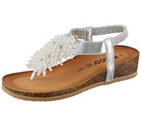 Igi&Co Damen Antibes Flipflop, Silber/schwarz, 40 EU