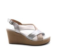 IGI&CO Damen-Sandalen aus Leder Argen, silber / schwarz, 41 EU