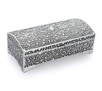 IGNPION Rechteckige Schmuckschatulle Metall Schmuckbox Schmukkiste,Schmuckkoffer rechteckig,für Schmuck von Damen,Ring,Schmuckaufbewahrung,Geschenk für Muttertag und Hochzeite,Geburtstag(Groß)