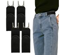 IGRARK Elastischer Gürtel Ohne Schnalle, Elastischer Schnallenloser Gürtel mit Metallhaken und Klettverschluss, Verstellbar, Buckle Less Belt für Herren und Damen, Komfortabel (Schwarz 4P)