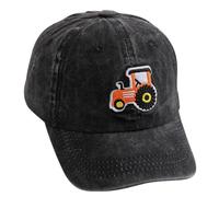 Traktor Kinder Baseball Cap, Auto Baseballcap Baseballmützen Sonnenhut Sonnenschutz Kappe Cartoon Baseball Kappe Kinder Caps Baseballkappe für Kinder Junge Mädchen 2-8 Jahre, Schwarz