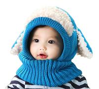 iHomey Kleinkind SchalMütze mit Ohren Baby Jungen Mädchen Wintermütze Schal Set 6-36 Monaten Kinder Strickmütze mit Ohrenwärmer Sturmhaube Winter Mütze Schal Halswärmer Set Beanie Hut Schal Set