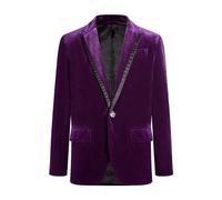 iiniim Jungen Blazer Formale Gentleman Smoking Anzugmantel Samt Anzug Sakko Festlich Anlass Kleidung Für Hochzeit Taufe Kommunion Festzug Dunkel Lila 98-104
