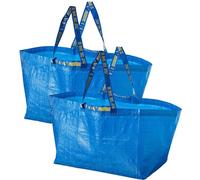 IKEA FRAKTA Tragetasche, blau, große Größe, Einkaufstasche, 2-teiliges Set, Blau