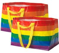 IKEA Kvanting (Frakta) Taschen, groß, wiederverwendbar, 71 l, mit Pride-Regenbogen, 2er-Set