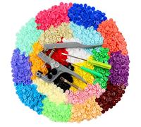 ilauke 400 Set Druckknöpfe Ohne Nähen, Druckknöpfe Set mit Zange, 20 Farben Plastik Druckknöpfe Prym Color Snaps Set ohne Nähen Werkzeug für Button Kleidung Basteln DIY Sewing Clothes Raincoats