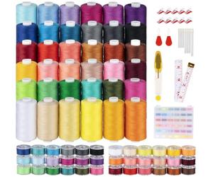 ilauke 72 Stück Nähgarn, 700 Yards 36 Farben vorgewickelte Spulen und Fadenspulen pro Polyester-Nähgarnspulen, Maschinenfaden zum Nähen, Brother, Singer, Janome-Maschine mit Nähzubehör