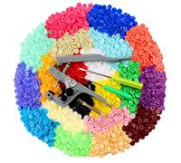 ilauke Kam Snaps, 400 Set Druckknöpfe Set mit Zange, 20 Farben Plastik Druckknöpfe Prym Color Snaps Set ohne Nähen Werkzeug für Button Kleidung Basteln DIY Sewing Clothes Raincoats