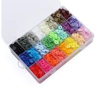 ilauke Nähfrei T5 Druckknöpfe 408 Set in 24 Farben mit Aufbewahrungsbox Kurzwaren Nähen Basteln Buttons für DIY Scrapbook