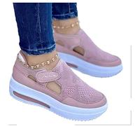 ilbcavne FrüHling Damen Sneakers, 2022 Bequeme Schuhe Damen Sommer, OrthopäDische Freizeitschuhe, Mesh Schuhe Damen Atmungsaktiv, Segeltuchschuhe, LäSsige Turnschuhe(Size:37EU,Color:rosa)