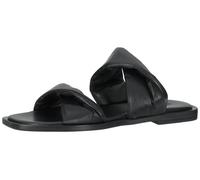 ILC Liberika Damen Pantolette Echtleder-Sandale mit verdrehtem Riemen Sommer-Schuhe C45-3720-01 Schwarz 37