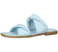 ILC Liberika Damen Pantolette Echtleder-Sandale mit verdrehtem Riemen Sommer-Schuhe C45-3720-11 Hell-Blau 40