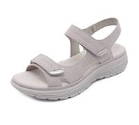 ILESTDG Bergxperten OrthoKlara Ergonomic Pain Relieving Sandals for Women, Orthopädische Schuhe Damen, Gemütliche damen sandalen (Grau,34)