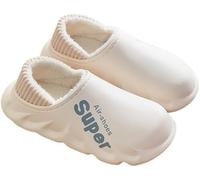 ILESTDG Hyperslipper - Orthopädischer Schmerzlindernder Slipper Für Mehr Komfort,Warmes Pantoffeln Dicker Boden Wasse (Weiß,36/37EU)