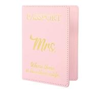 ILIYAH Reisepass Organizer Passport Hülle - Reisepasshülle für Reisen mit Einzigartigem Design Passport Cover für Herren und Damen(Rosa Mrs)
