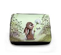 ilka parey wandtattoo-welt Gefüllte Federtasche Hase mit Pusteblume im Wald Schulstart Federmappe individuelles Federmäppchen & Wunschnamen fm227