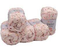 Ilkadim Export YarnArt Baby Color Strickwolle 5 x 50 gramm Paket - Weiches Premium Garn zum Häkeln und Stricken - Ideal für Babybekleidung und Accessoires (rosa beere lachs 218)