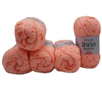 Ilkadim Export YarnArt Baby Color Strickwolle 5 x 50 gramm Paket - Weiches Premium Garn zum Häkeln und Stricken - Ideal für Babybekleidung und Accessoires (apricot lachs orange 208)
