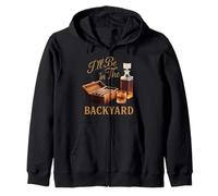 I'll Be In The Backyard Zigarre Whiskey Dad Bourbon BBQ Summer Kapuzenjacke