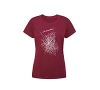 ilovemixtapes not disturbed Damen Essential Bio-Baumwoll T-Shirt I Nachhaltig & Fair Dunkelrot XL