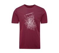 ilovemixtapes Not Disturbed Men Essential T-Shirt - Nachhaltiges Bio-Baumwoll-T-Shirt mit Siebdruck Dunkelrot M