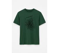 ilovemixtapes Not Disturbed Men Essential T-Shirt - Nachhaltiges Bio-Baumwoll-T-Shirt mit Siebdruck Dunkelgrün L
