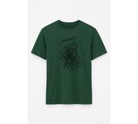 ilovemixtapes Not Disturbed Men Essential T-Shirt - Nachhaltiges Bio-Baumwoll-T-Shirt mit Siebdruck Dunkelgrün XXL