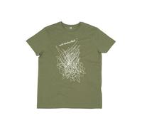 ilovemixtapes Not Disturbed Men Essential T-Shirt - Nachhaltiges Bio-Baumwoll-T-Shirt mit Siebdruck Olive Green XXL