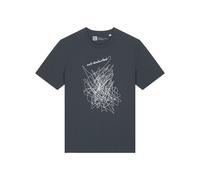 ilovemixtapes Unisex T-Shirt mit not disturbed Motiv - Nachhaltig, Fair, Vegan, Bio-Baumwolle India Ink (Dunkelgrau) L