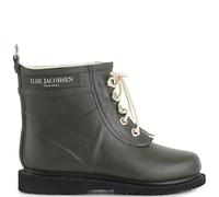 Ilse Jacobsen Damen Gummistiefel Schuhe aus Natur Bio Gummi Garantiert PVC frei Kurze Stiefel mit Schnürsenkel aus Baumwolle RUB2, Army, 40 EU