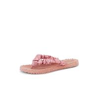 Ilse Jacobsen Damen - Slipper - CHEERFUL06 - Leichte Zehentrenner mit Massagesohle. Riemen mit glänzendem Stoff.