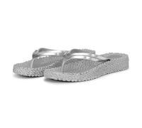 Ilse Jacobsen HORNBAEK Damen Cheerful Wedge Flip Flop, Metallic, Silber, 39.5 EU