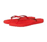 Ilse Jacobsen HORNBÆK | Cheerful01 | Damen Flip Flops mit Glitter | Dänische Design | Sommer Strand Zehentrenner | DEEP RED | 38 EU