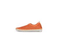 Ilse Jacobsen HORNBÆK | Flache Damen-Schuhe | Slip-On Sneaker mit Recyceltem Mikrofaser-Material und Rutschfester Natur-Gummisohle | Tulip3275 | Leicht Atmungsaktiv Umweltfreundlich | Orange | 38