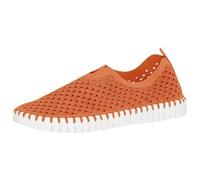 Ilse Jacobsen HORNBÆK | Flache Damen-Schuhe | Slip-On Sneaker mit Recyceltem Mikrofaser-Material und Rutschfester Natur-Gummisohle | Tulip3275 | Leicht Atmungsaktiv Umweltfreundlich | Orange | 40