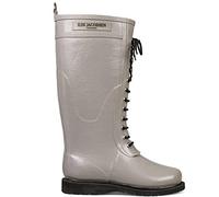 Ilse Jacobsen HORNBÆK | Lange Damen Gummistiefel aus Natur Bio Gummi | Wasserdicht | PVC Frei | Hohe Stiefel mit Schnürsenkel aus Baumwolle | Dänisches Design | RUB1 | Atmosphere | 39 EU