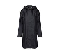 Ilse Jacobsen HORNBÆK | RAIN71 | Langer Damen Regen Parka | Elegante A-Linie | Abnehmbare Kapuze | Wasserdicht Winddicht | Polyester mit Gummi Überzug | Blau | 40