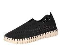 Ilse Jacobsen HORNBÆK | Flache Damen-Schuhe | Slip-On Sneaker mit Recyceltem Mikrofaser-Material und Rutschfester Natur-Gummisohle | Tulip3275 | Leicht Atmungsaktiv Umweltfreundlich | Schwarz | 37