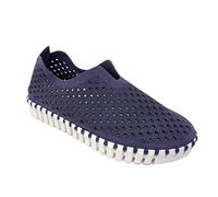 ILSE JACOBSEN Tulip 139 Perforierter Kinder-Sneaker zum Reinschlüpfen, navy, 29 EU